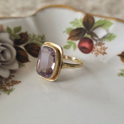Vintage 14k gouden ring amethist