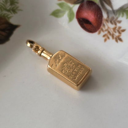 Vintage 18k gouden hanger whisky fles
