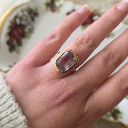 Vintage 14k gouden ring amethist