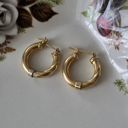 Vintage 14k gouden creolen swirl