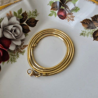Vintage 14k gouden snake chain ketting