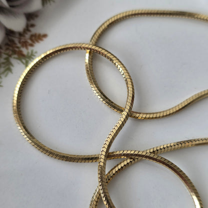 Vintage 14k gouden snake chain ketting