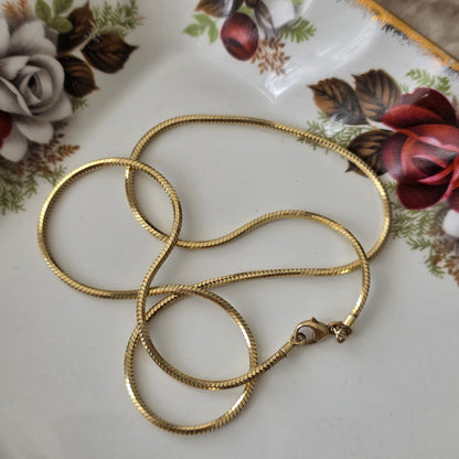 Vintage 14k gouden snake chain ketting