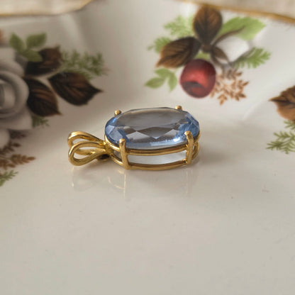 Vintage 18k gouden hanger topaas