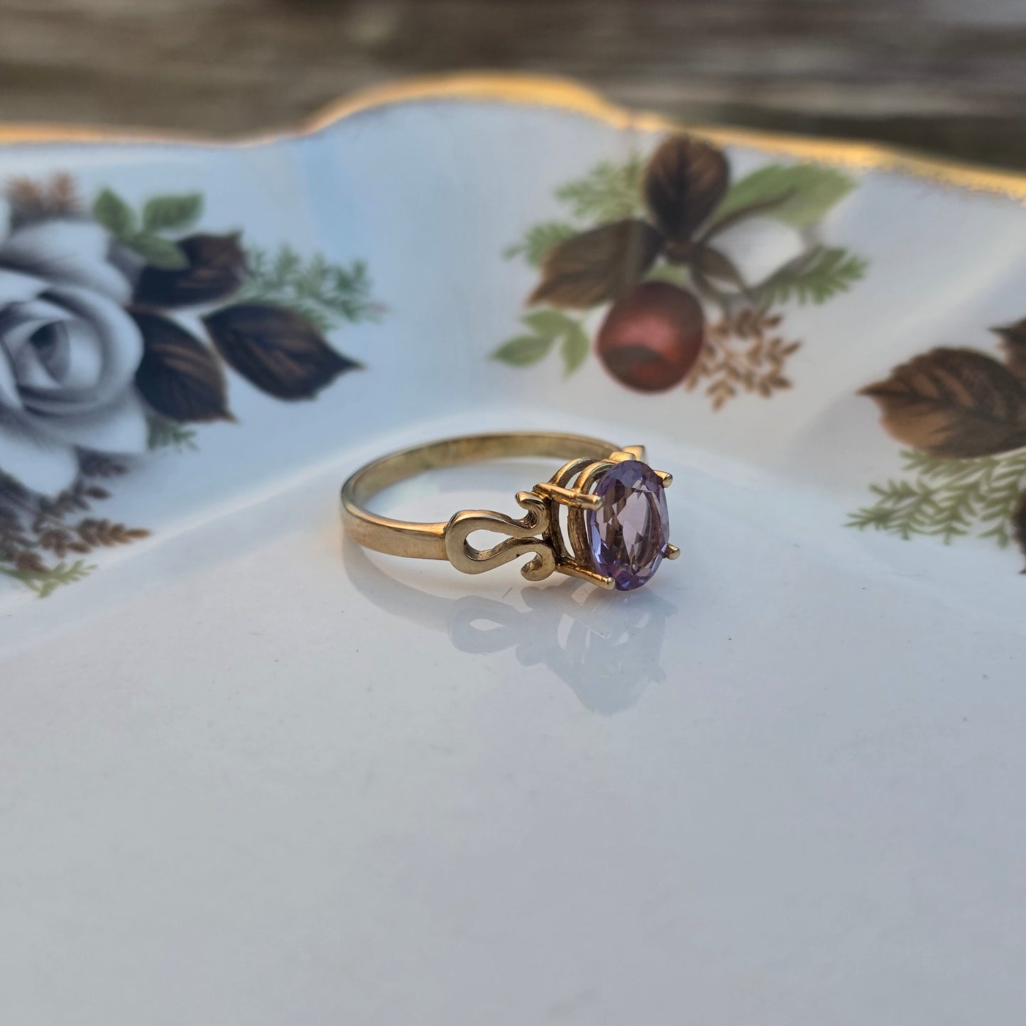 Vintage 14k gouden ring kunziet