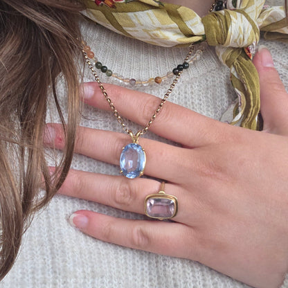 Vintage 14k gouden ring amethist