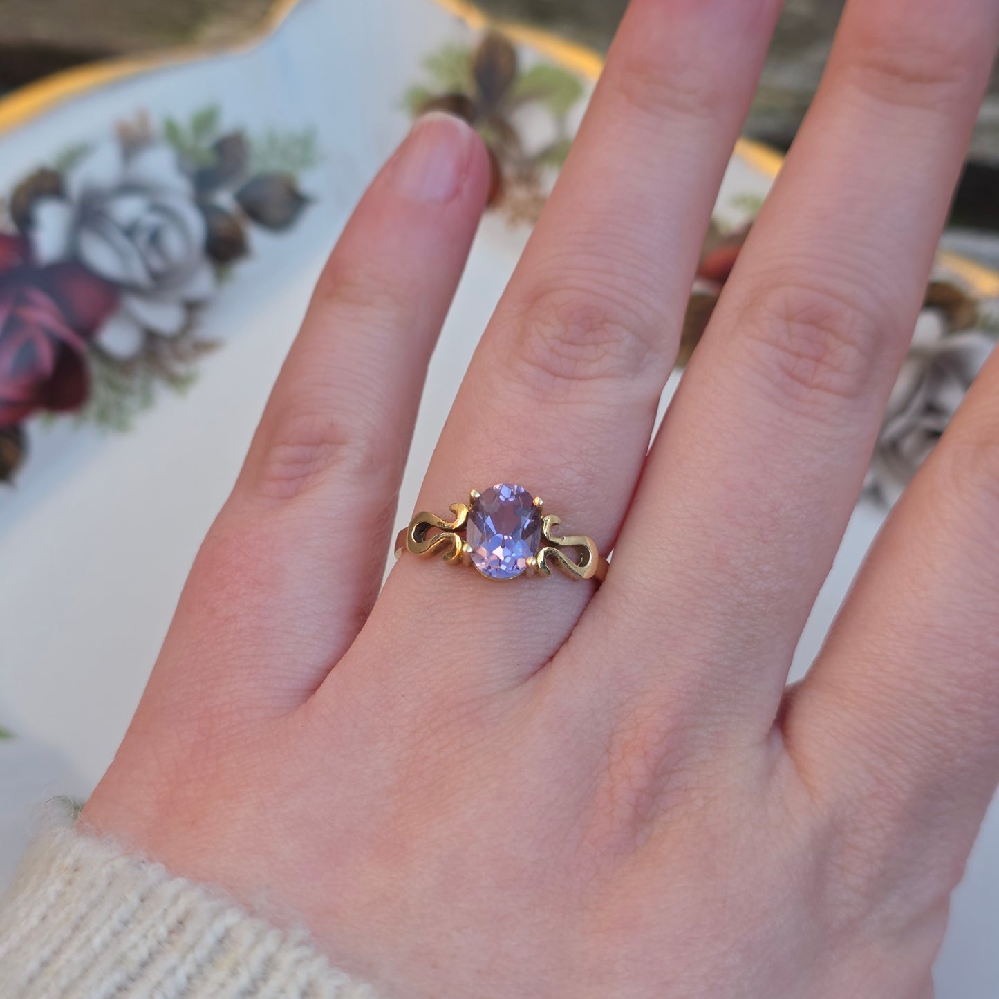 Vintage 14k gouden ring kunziet