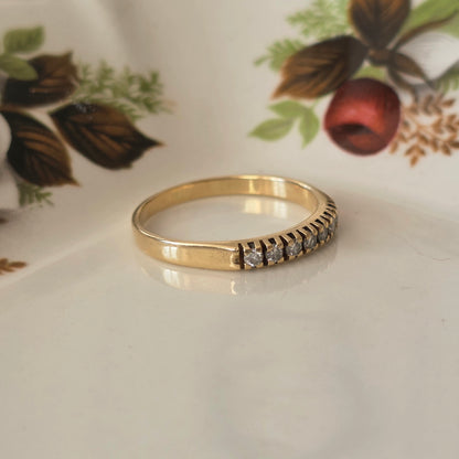 Vintage 14k gouden ring met diamanten 0.07ct