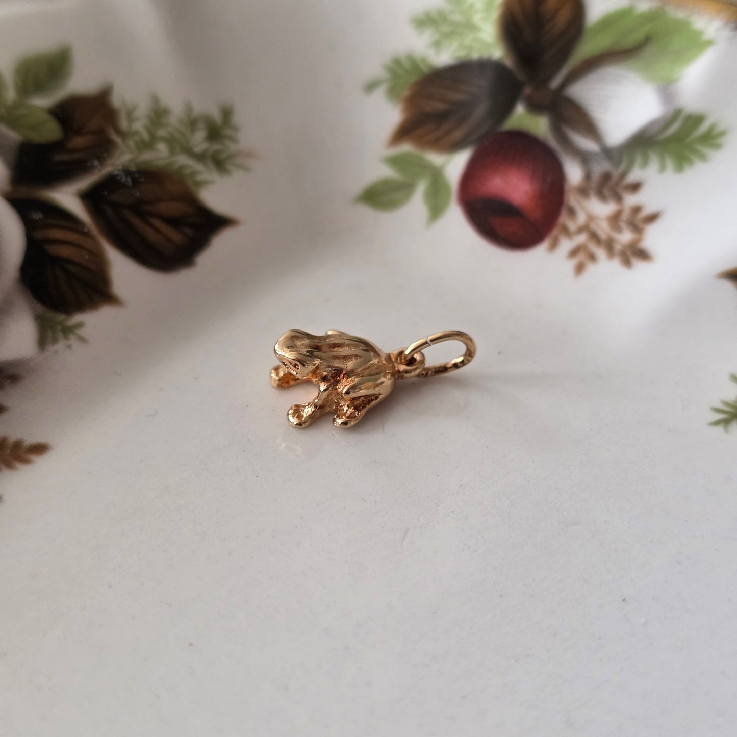 Vintage 18k gouden hanger kikker