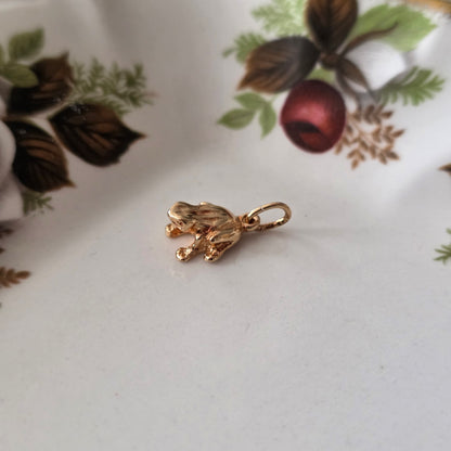 Vintage 18k gouden hanger kikker
