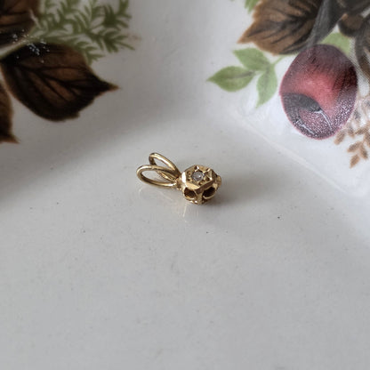 Vintage 14k gouden hangertje diamant