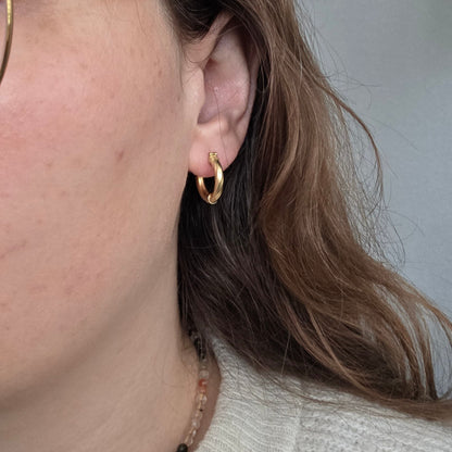 Vintage 14k gouden creolen swirl