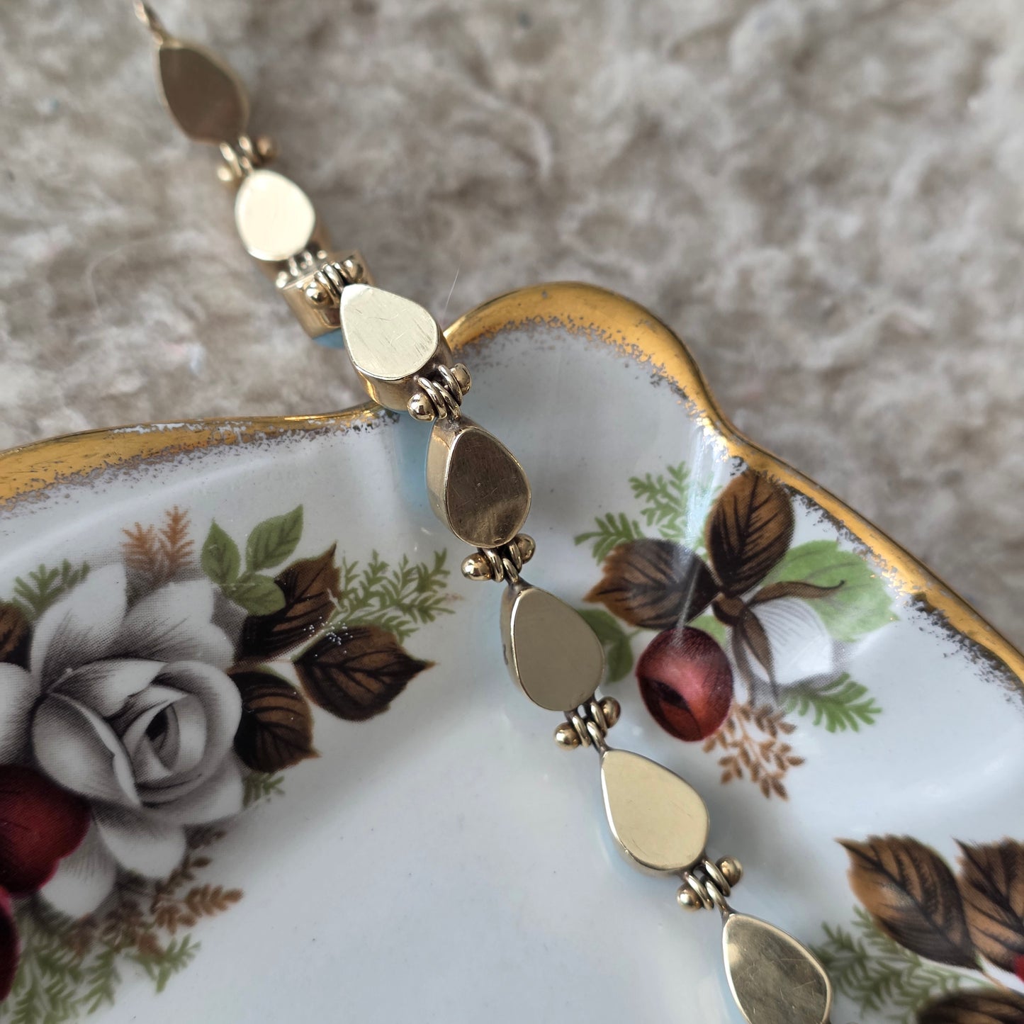 Vintage 14k gouden armband larimar