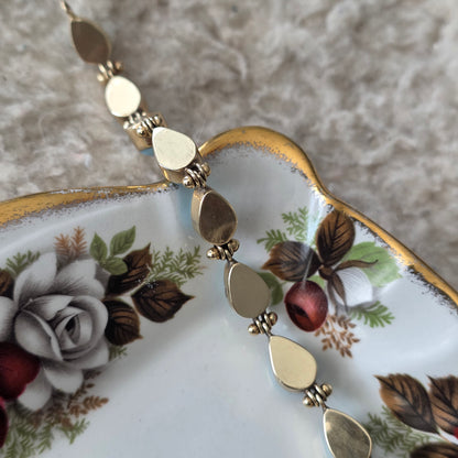 Vintage 14k gouden armband larimar