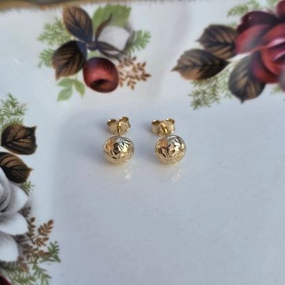 Vintage 14k gouden oorstekers big sparkle