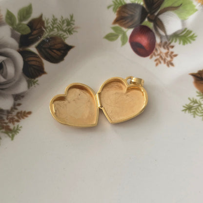 Vintage 18k gouden hanger medaillon hart