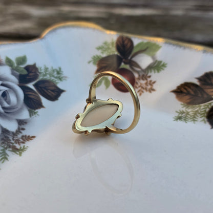 Vintage 14k gouden ring maansteen