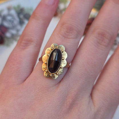 Vintage 14k gouden ring granaat