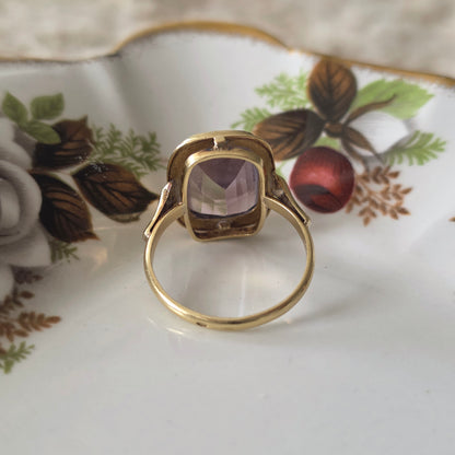 Vintage 14k gouden ring amethist