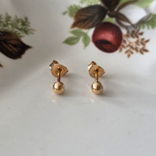 Vintage 18k gouden oorstekers dot
