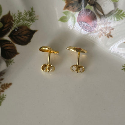 Vintage 14k gouden oorstekers abstract