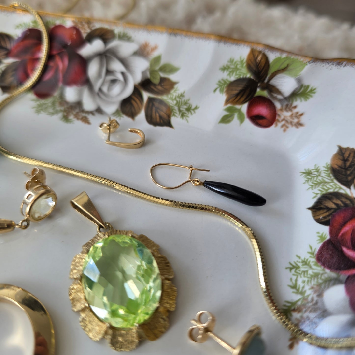 Vintage 14k gouden snake chain ketting