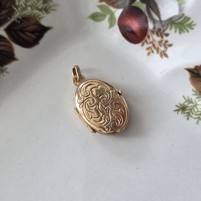 Vintage 18k gouden hanger medaillon ovaal