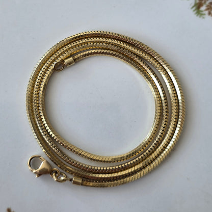 Vintage 14k gouden snake chain ketting