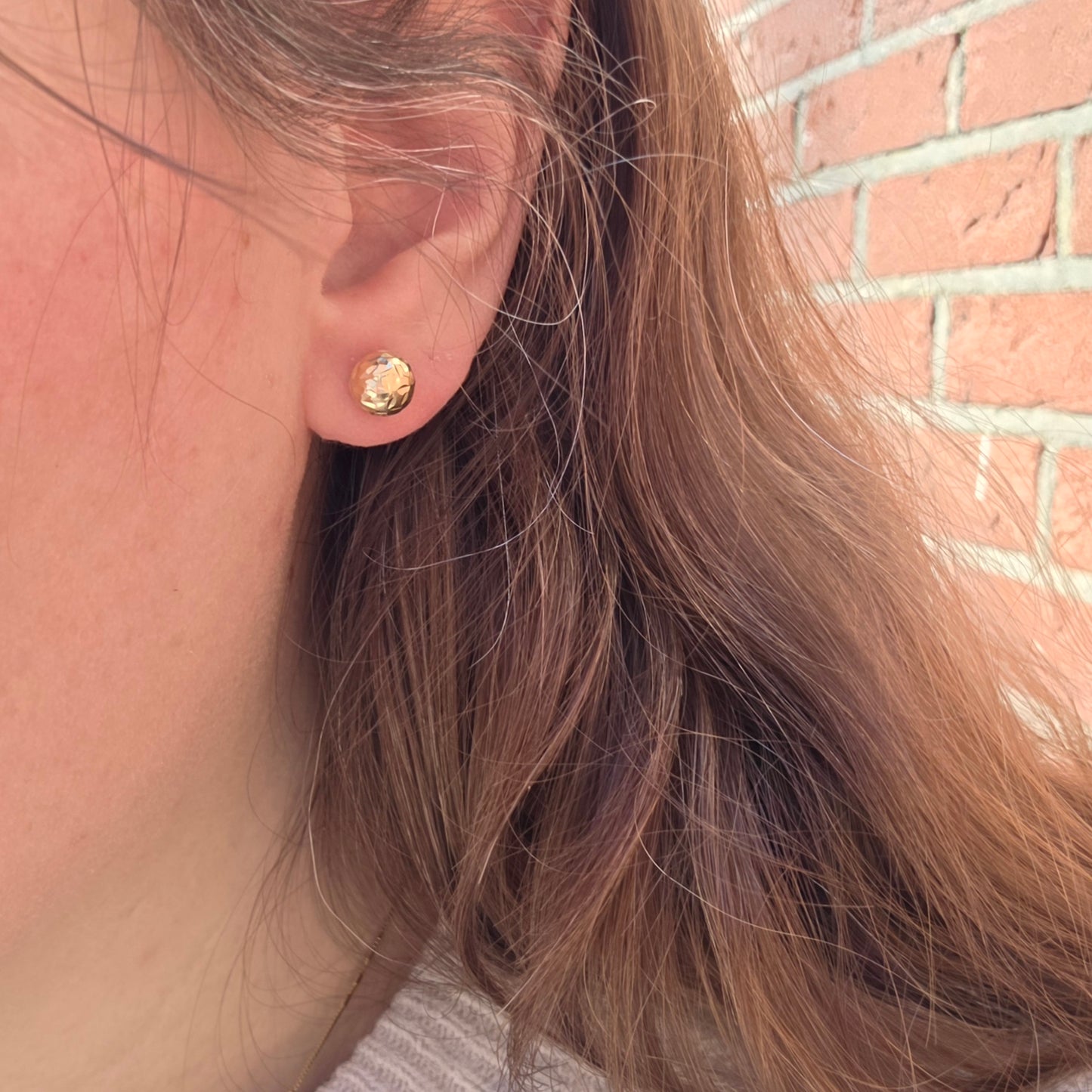 Vintage 14k gouden oorstekers big sparkle