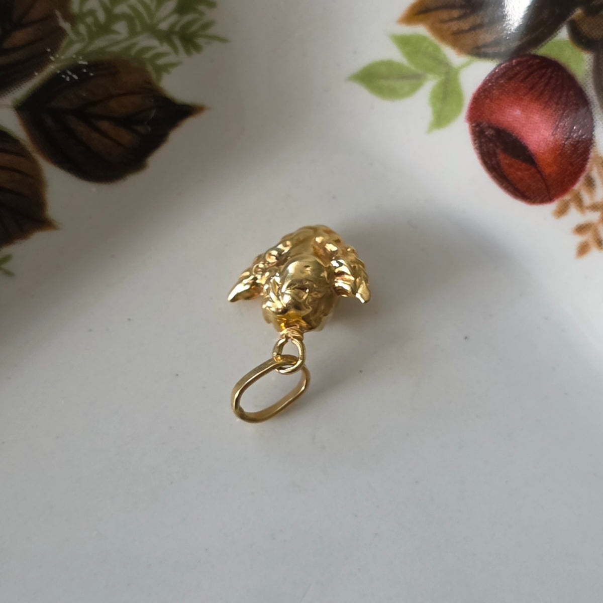 Vintage 18k gouden hanger engeltje