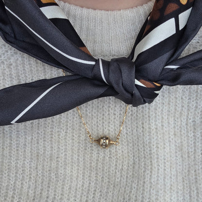 Vintage 14k gouden ketting met diamanten