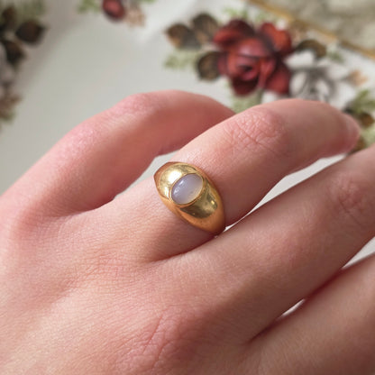 Vintage 18k ring met maansteen