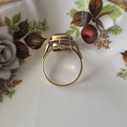 Vintage 14k gouden ring amethist