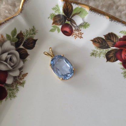 Vintage 18k gouden hanger topaas