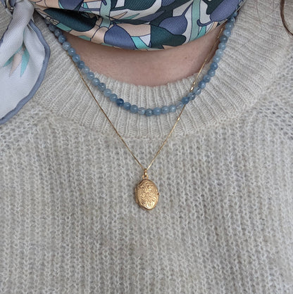Vintage 18k gouden hanger medaillon ovaal