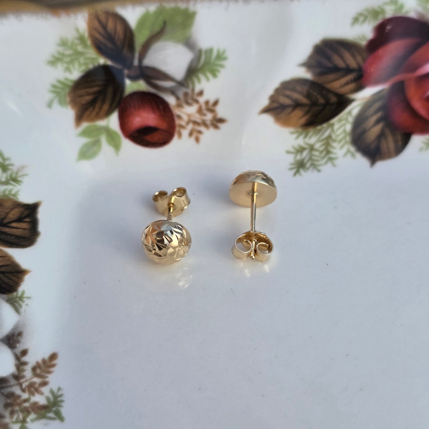 Vintage 14k gouden oorstekers big sparkle