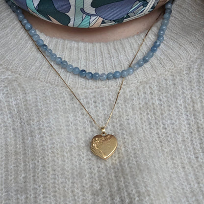 Vintage 18k gouden hanger medaillon hart