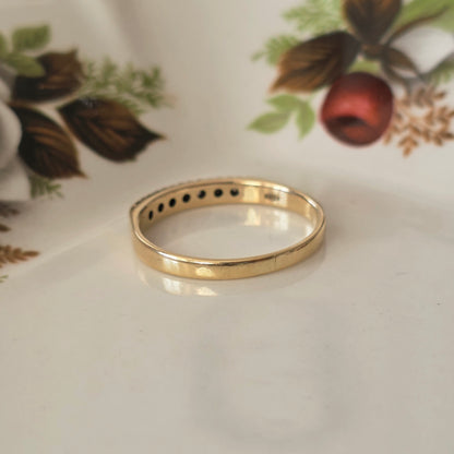 Vintage 14k gouden ring met diamanten 0.07ct