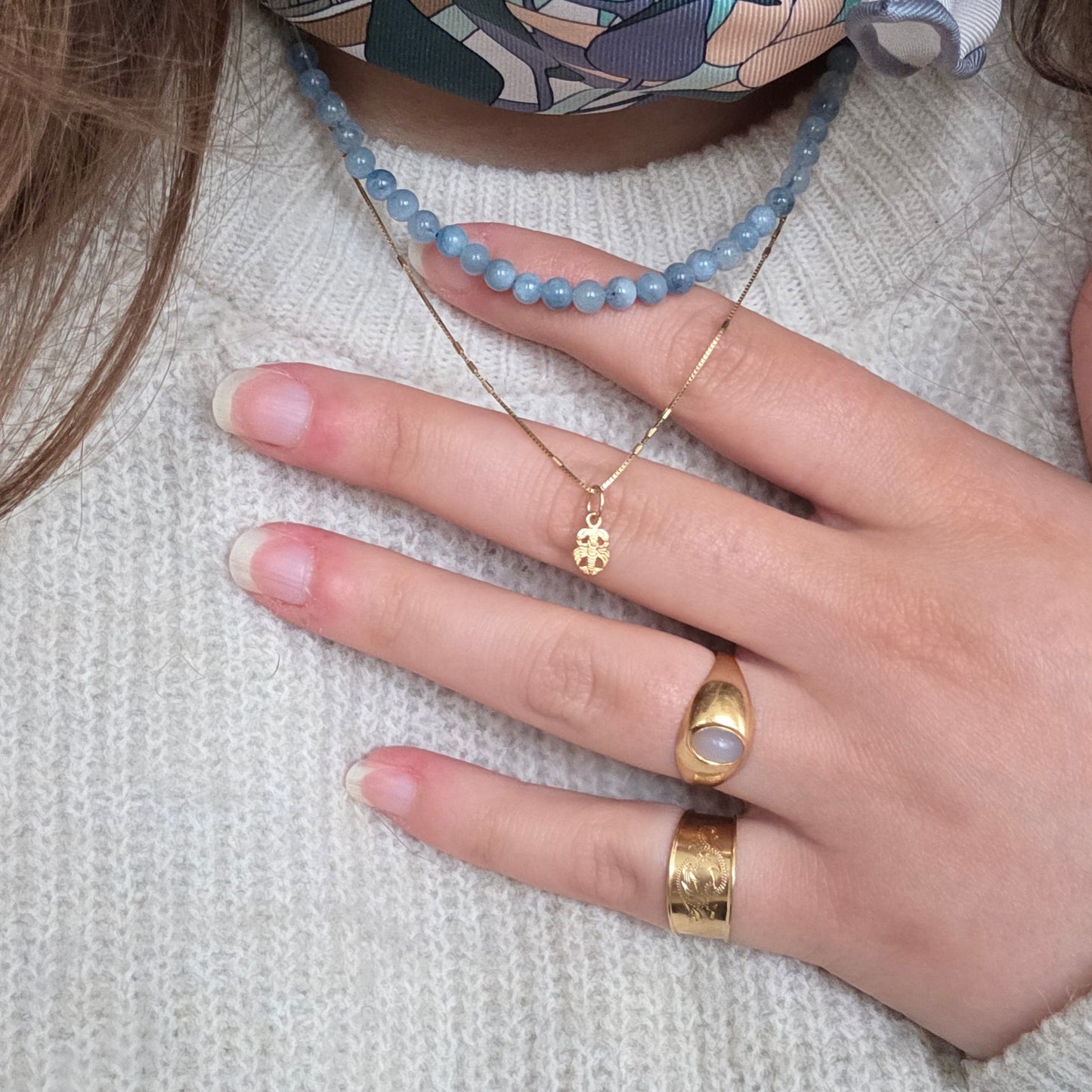 Vintage 18k gouden hanger kreeft