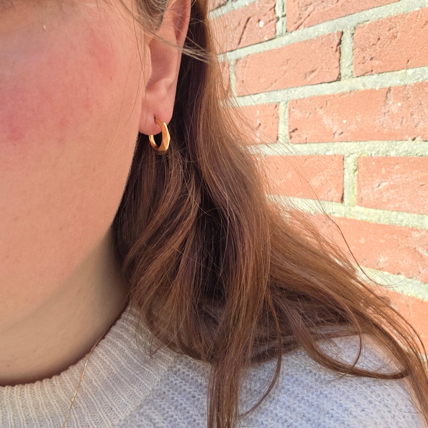Vintage 14k gouden creolen facet