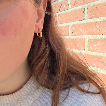 Vintage 14k gouden creolen facet