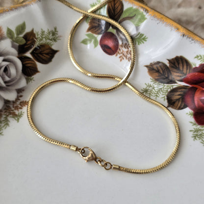 Vintage 14k gouden snake chain ketting