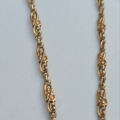 Antieke 14k gouden en zilver roosdiamant armband