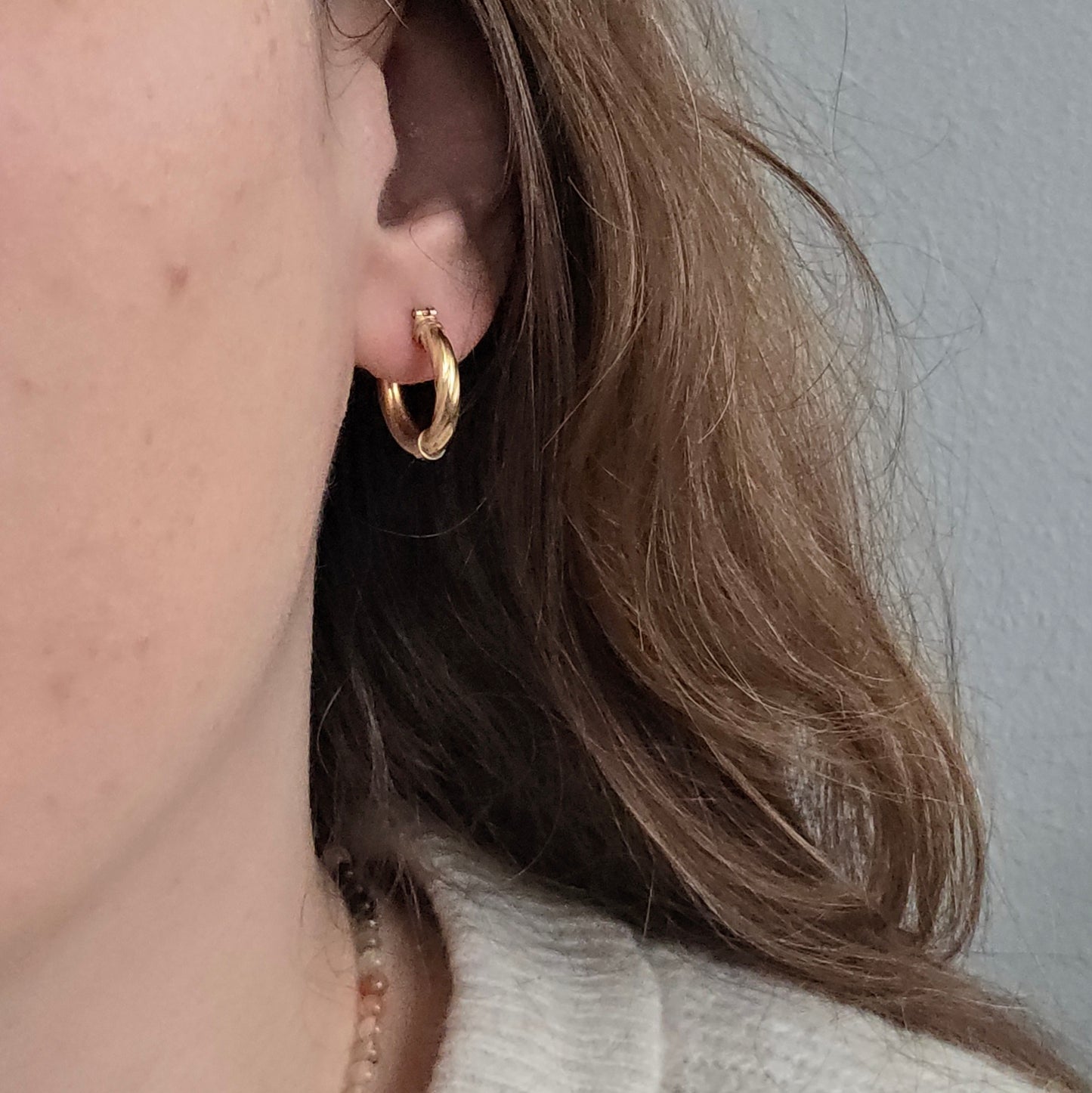 Vintage 14k gouden creolen swirl
