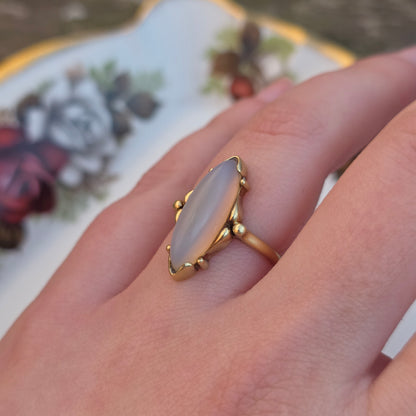 Vintage 14k gouden ring maansteen