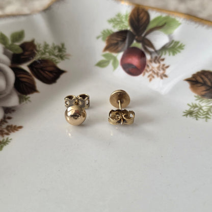 Vintage 14k gouden oorstekers dot