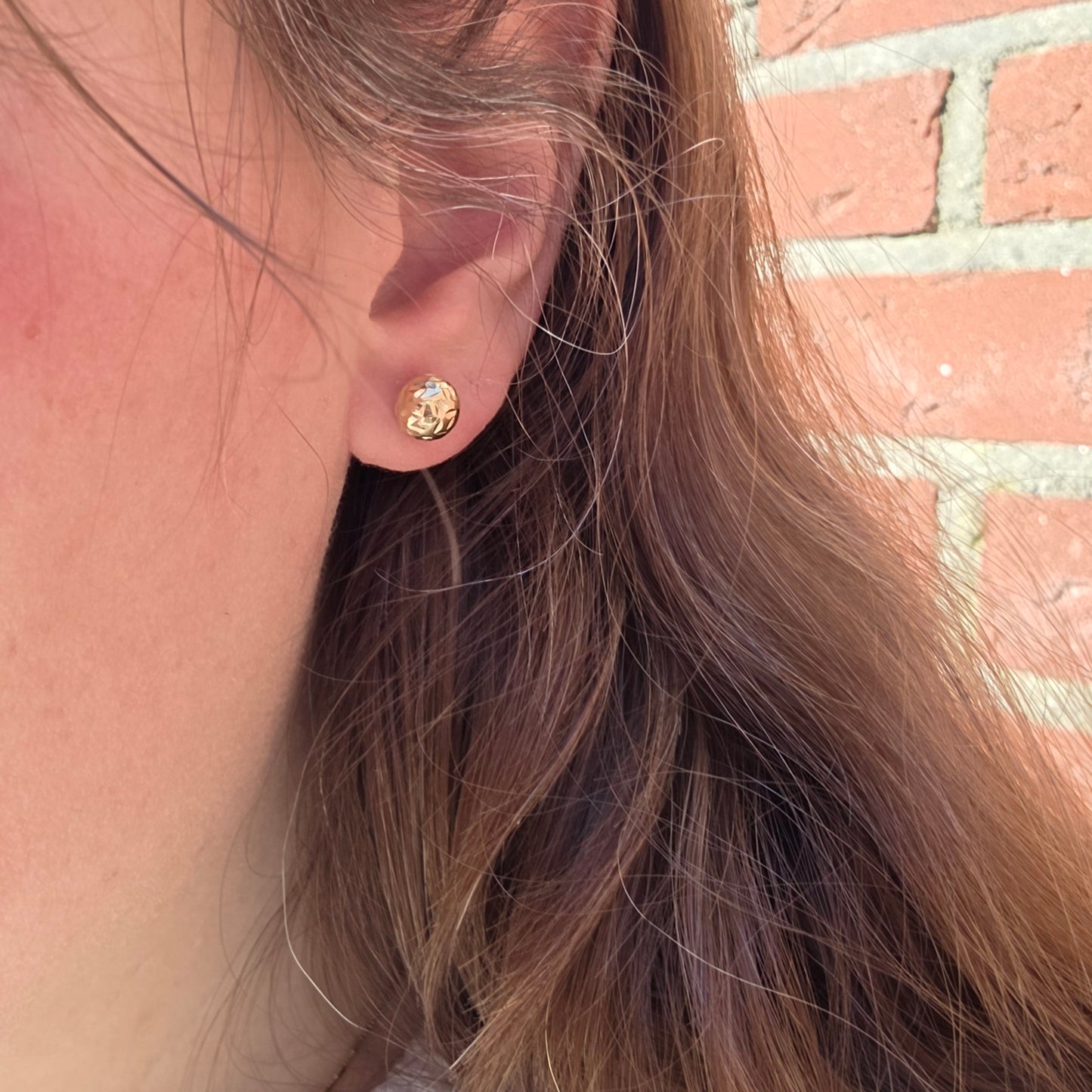 Vintage 14k gouden oorstekers big sparkle