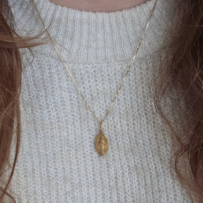 Antieke 18k gouden hanger Maria wonderbaarlijke medaille