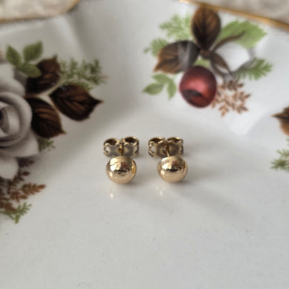 Vintage 14k gouden oorstekers dot