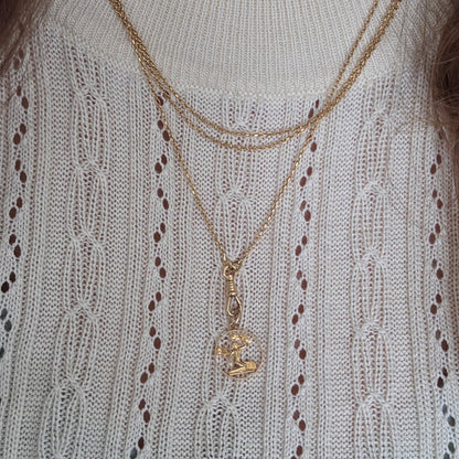 Vintage 14k gouden hanger sterrenbeeld maagd